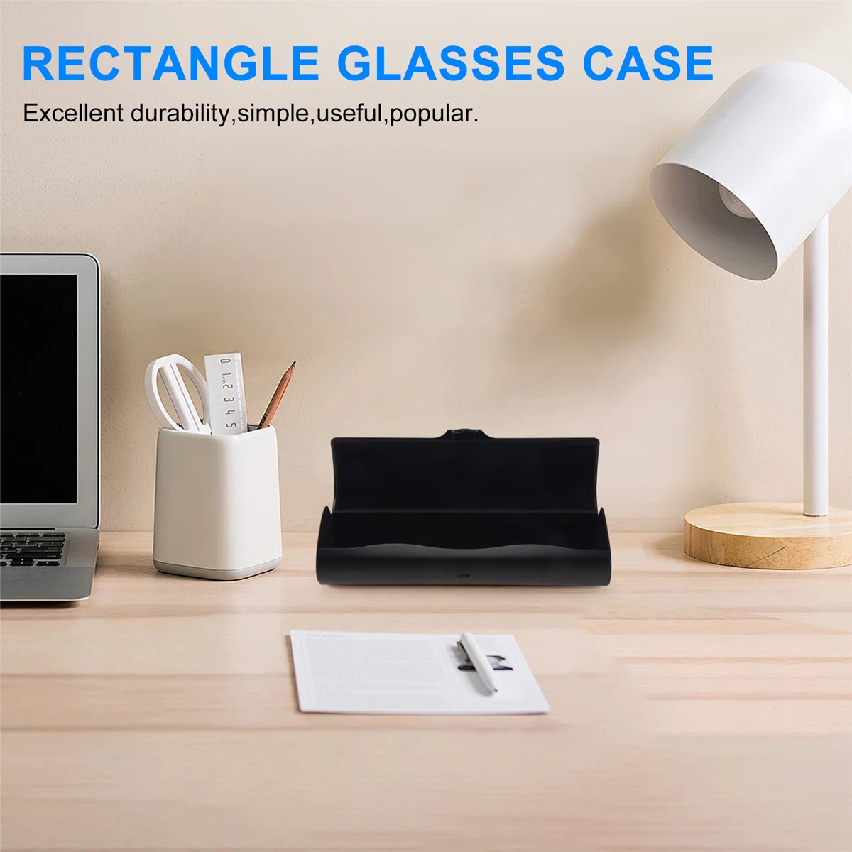 老眼鏡用の硬質金属保護ケース,黒の眼鏡ケース,スリムでマットな眼鏡ケース