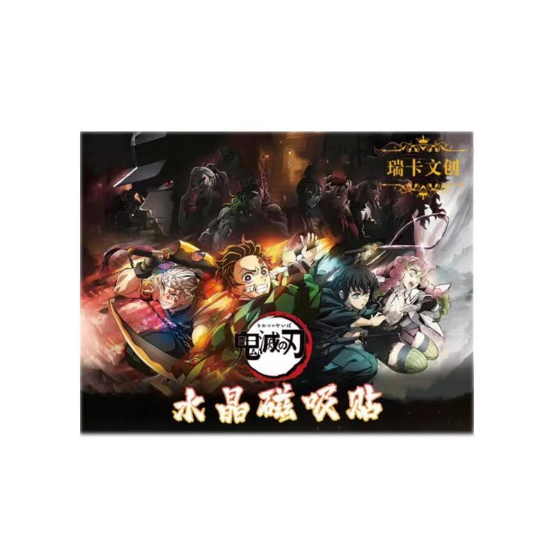 Wholesales Demon Slayer Collection Card Ruika Culture Magnetic Attraction Acrylic Crystal Stickersplaying Anime Acg Cards