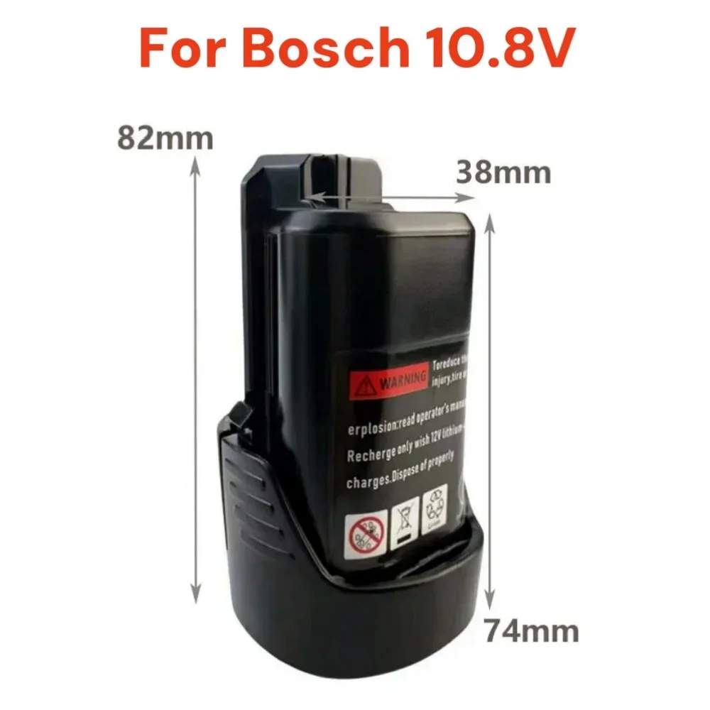 For Bosch 10.8V 12V 3.0 4.0 5.0 6.0AAh Battery For Bosch Li-ion Batteries BAT412A BAT414 BAT411 BAT412  BAT420 GSR 120-LI