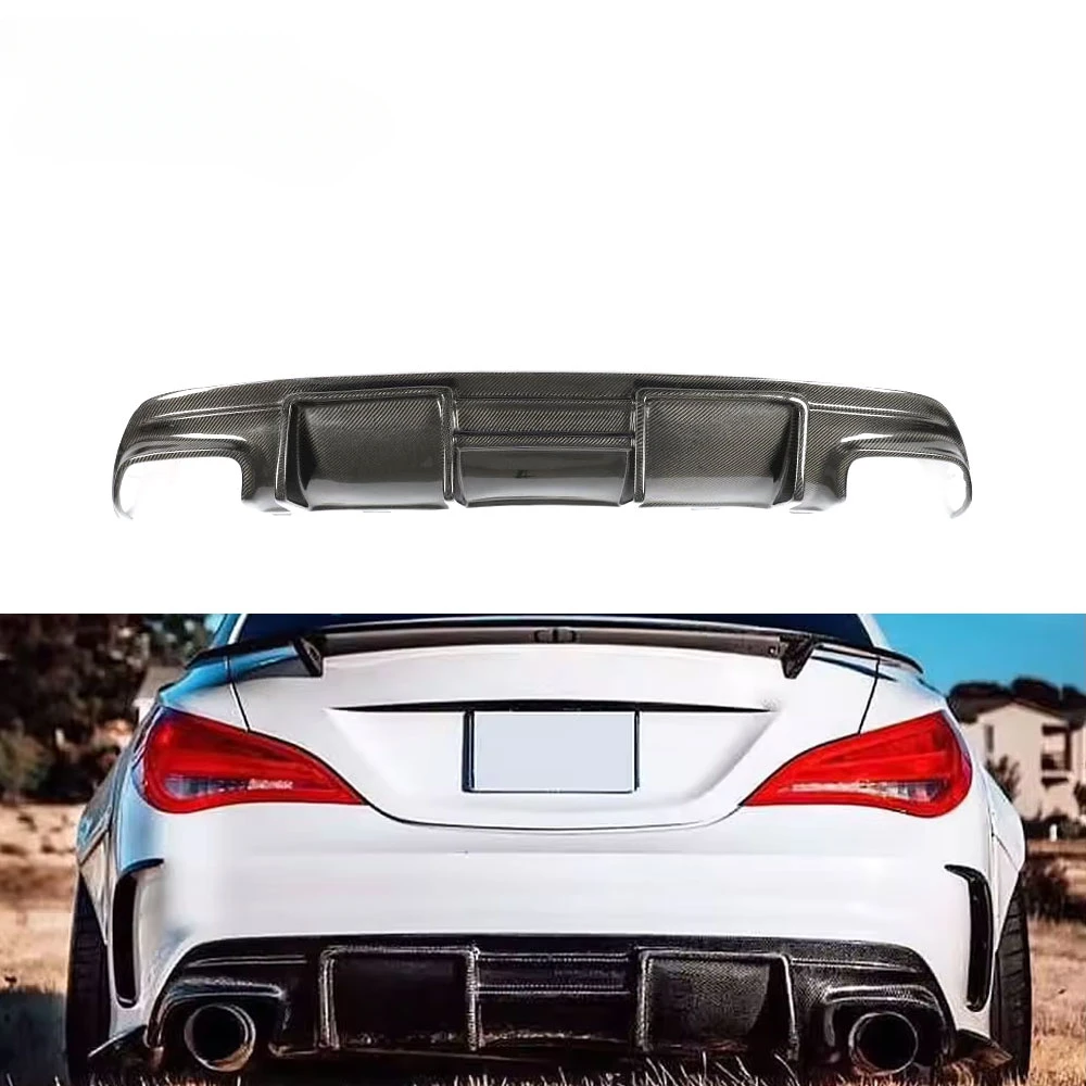 

For Mercedes W117 C117 CLA250 CLA45 AMG 13+ REAL CARBON REAR BUMPER DIFFUSER LIP