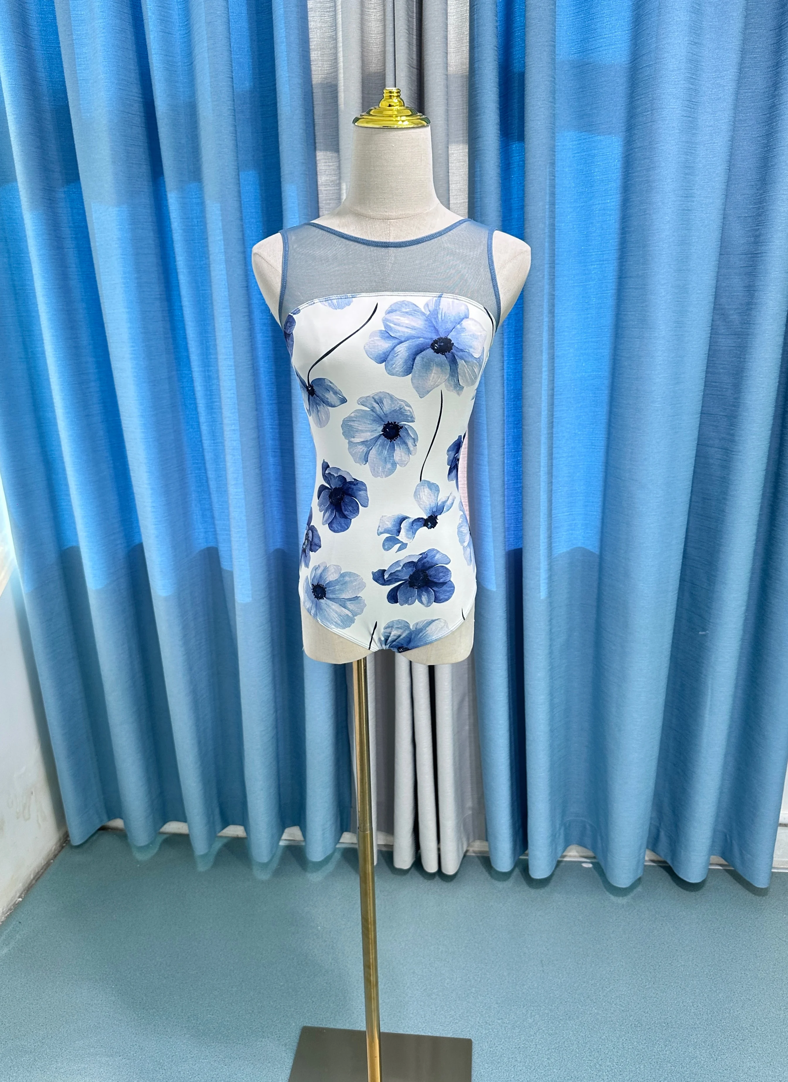 Ballett Overall Frauen neuen Stil eleganten Druck Tanz Trikot Erwachsenen ärmellose Ballett Tanz Praxis Anzug neue Yoga-Kleidung – Detail 8