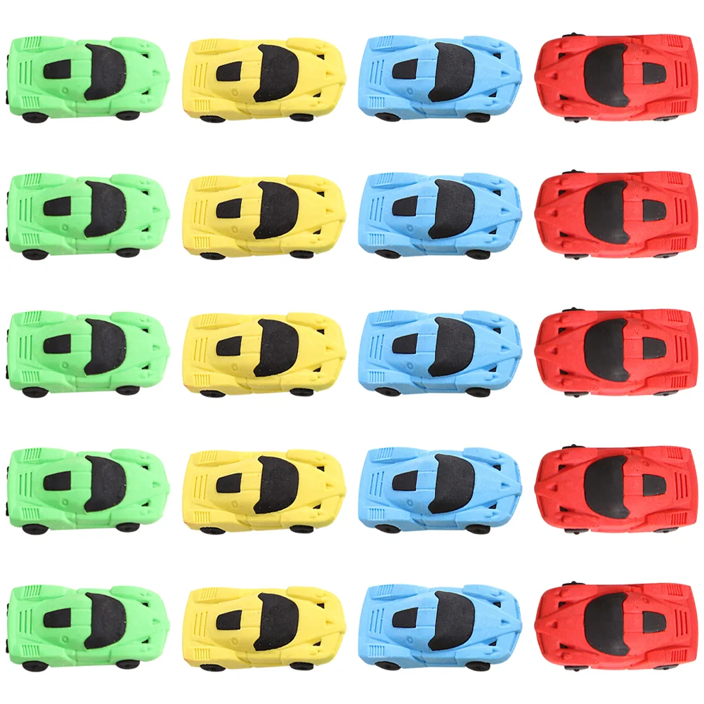 

20 Pcs Car Eraser Adorable Car-shaped Erasers Kindergarten Detachable Portable Mini Cars