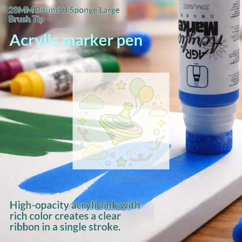 Jumbo 28mm Felt Tip Graffiti Acrylic Paint Marker 1Pcs Non-Toxic for Family Parent-child Interactive Art Activity