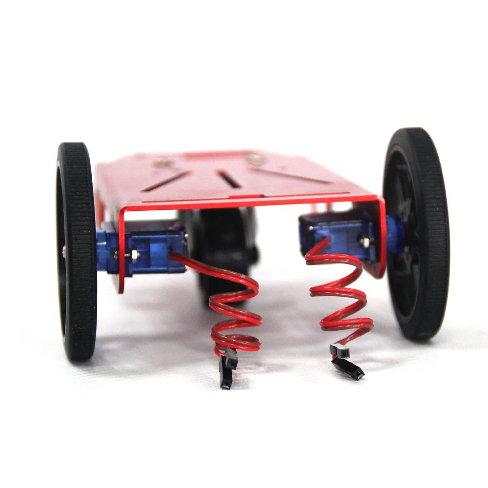 5 pièces Feetech 2WD Mini Robot RC plate-forme Mobile châssis Kit électronique bricolage à piles jouet pour les fins éducatifs