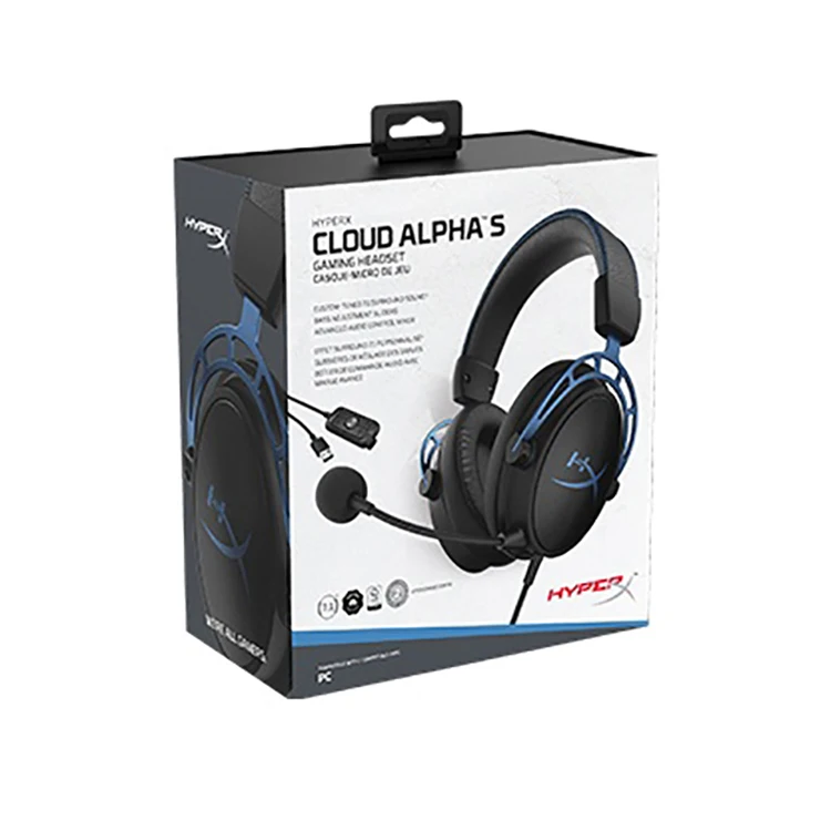 Hyper X Cloud Alpha S USB Gaming Headset 7.1 Surround Sound Gaming Hyper X Cloud Headset Compatible with PC and PS4