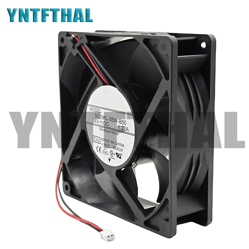 Imagem -02 - Ventilador Genuíno do Refrigerador do Servidor de 5015kl05w-b50 C02 dc 24v 1.22a 127x127x38 mm Fios