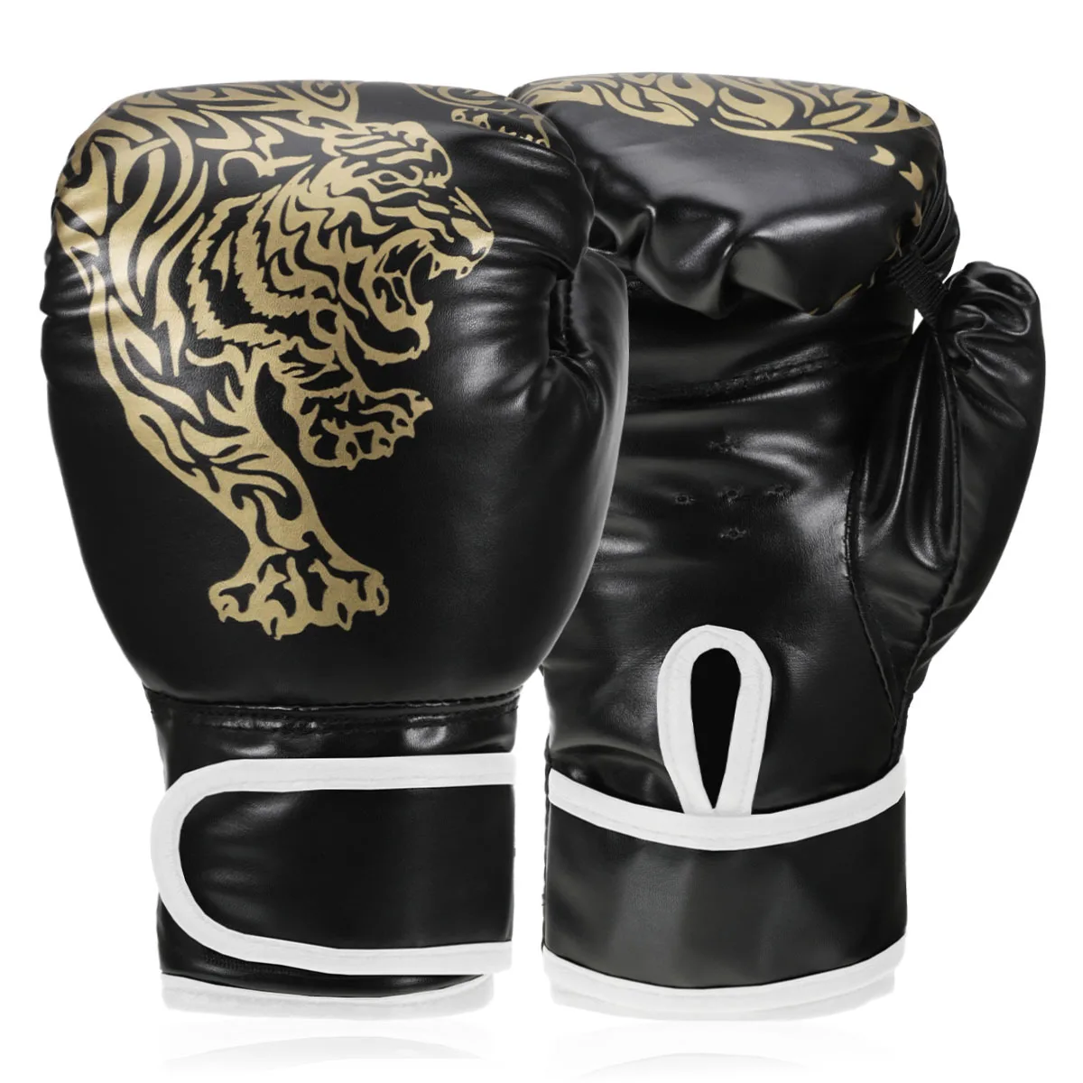 Guantes de Boxeo Universales para Adultos y Niños, de Cuero PU Premium, Transpirables, para Kickboxing, Gimnasio, Combate, Protección