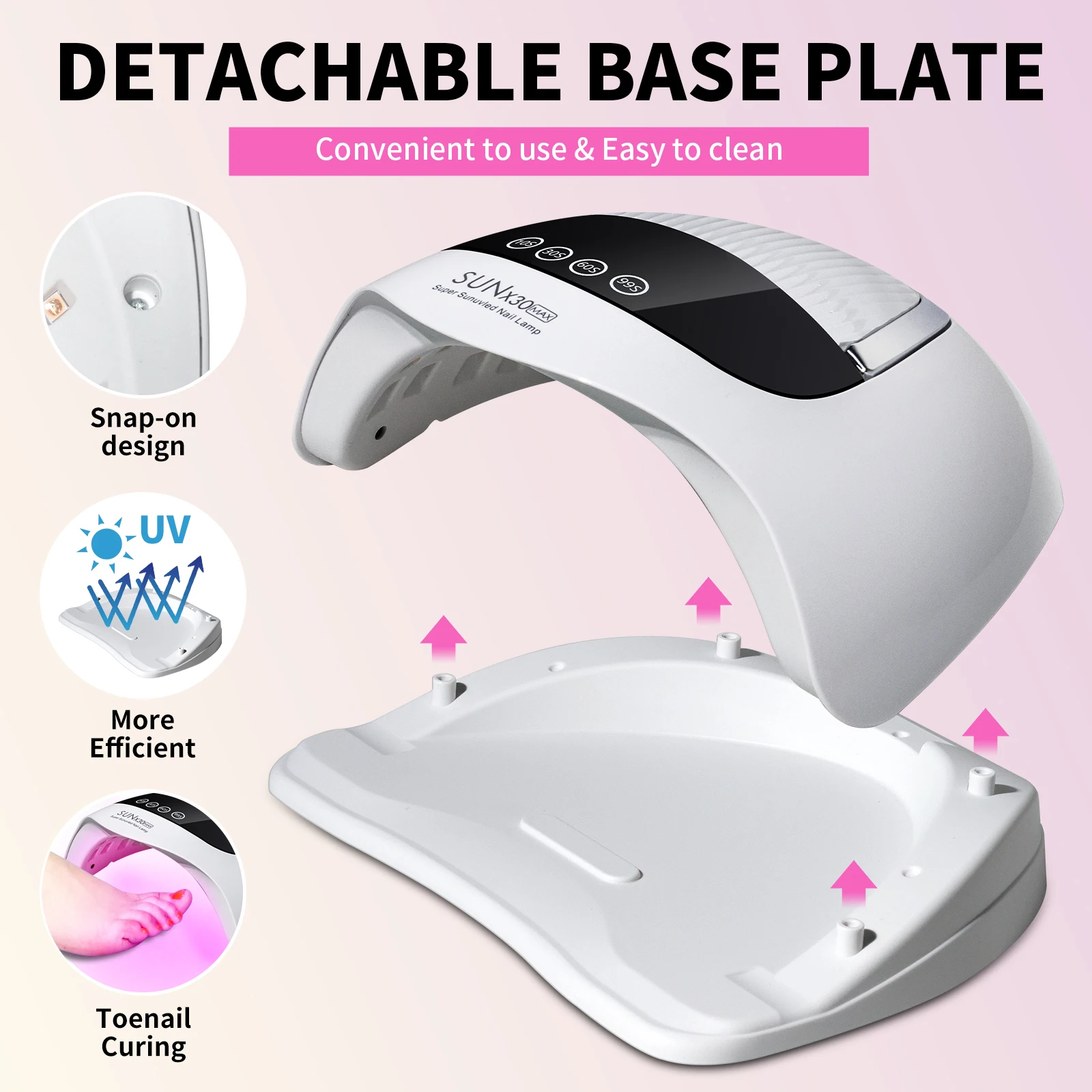 المهنية 90 LED الأشعة فوق البنفسجية مسمار مصباح للأظافر هلام البولندية مع 4 إعداد الموقت HD عرض الشاشة السيارات الاستشعار مسمار مجفف أداة