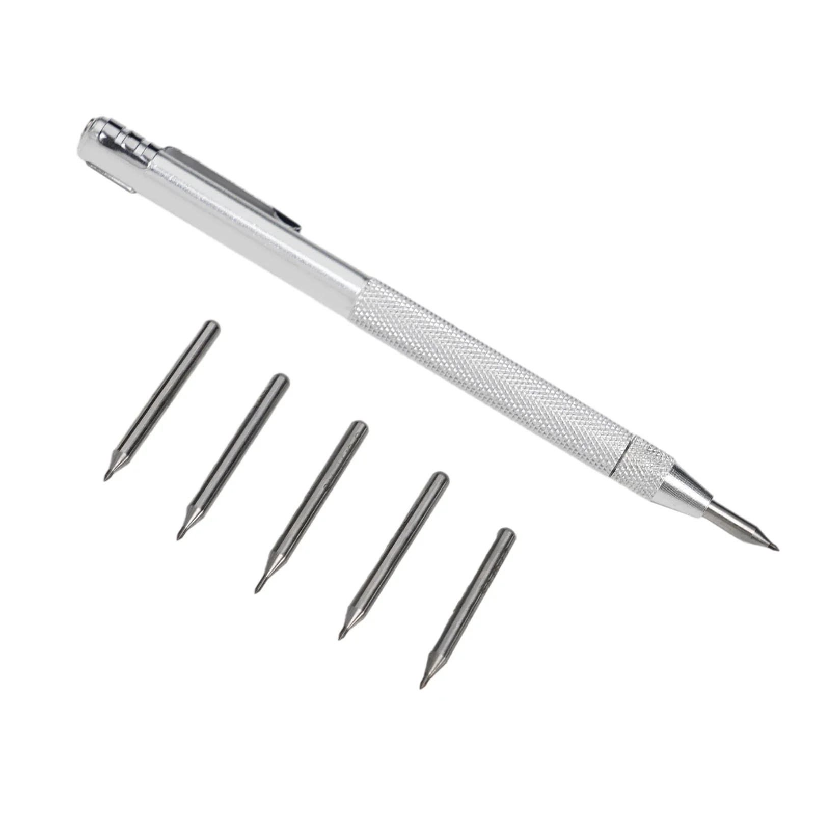 Tungsten Carbide Dica Scriber Pen, Alumínio Scriber, Gravura Pen, Ferramentas de marcação para o aço inoxidável Cerâmica e Vidro, 5PCs