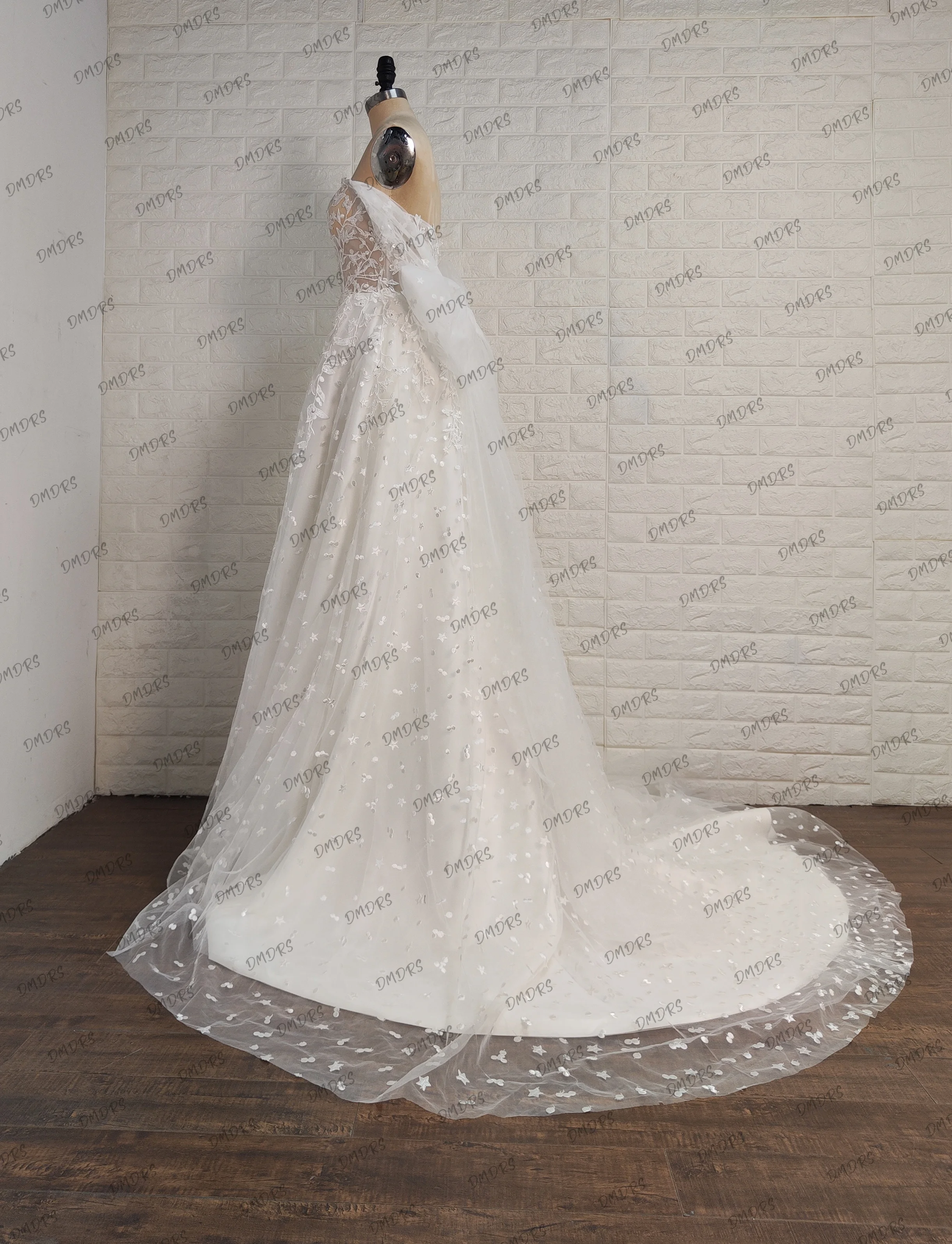 Robe de mariée Boho en tulle avec appliques simples, robe de mariée gracieuse, personnalisée, éducative, 2025