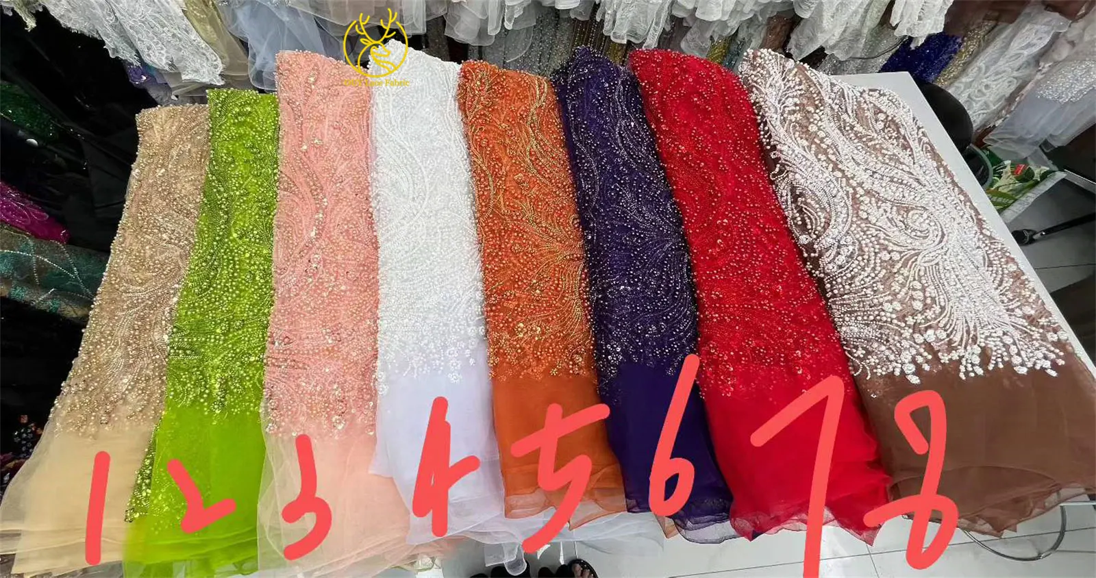 Tela de Tul con Cuentas Africanas Verdes 2026, Tela de Tul con Lentejuelas Francesas Nigerianas de Alta Calidad para Confección de Vestidos de Fiesta
