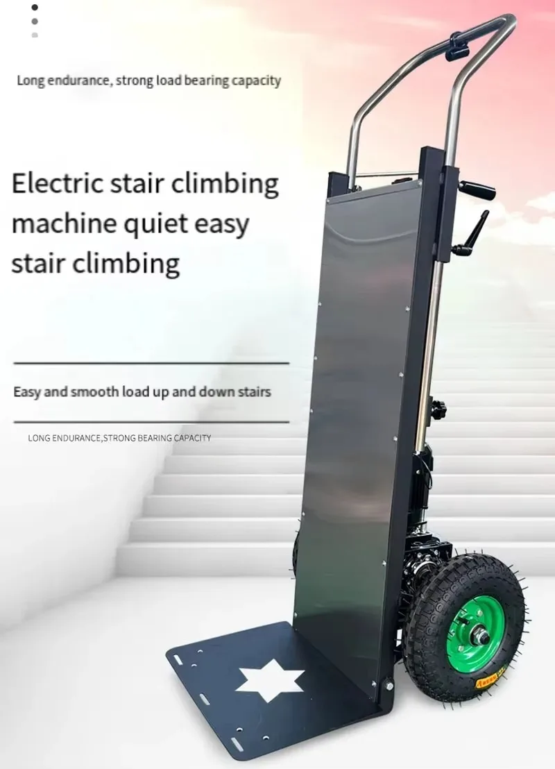 400kg 1200W Electric Stair Climbing Car, Hand trolley Stair Climber Climbing Cart  Flat Truck Up and down Stair Climbing Machine