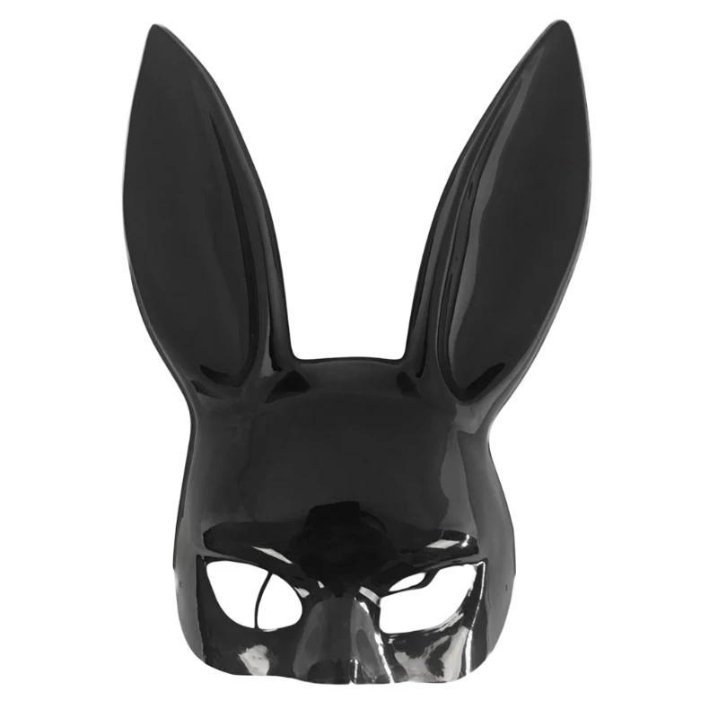 

Rabbit Mask Cosplay Easter Bunny Mask Halloween Carnival Party Bar Nightclub Costume Sexy Half Face Rabbit Ears