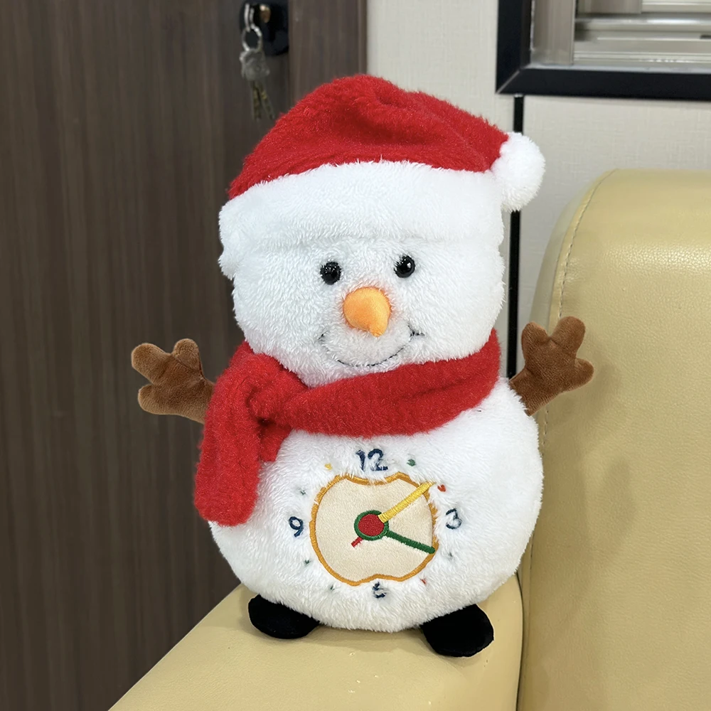 Reloj colgante de muñeco de nieve, reloj de pared electrónico de Navidad para el hogar, sala de estar, dormitorio, decoración de escritorio, alarma de diseño de Papá Noel