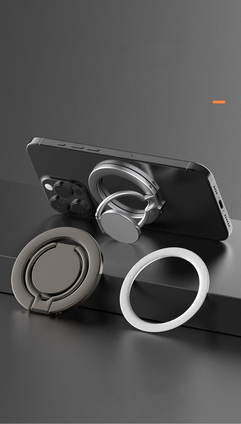 Doppelseitiger MagSafe-Telefonständer, magnetischer Telefonringhalter, Ständer, Magnetgriff für Telefon, 16, 15, 14, 13, Android, Fitnessstudio, Autohalterung – Detail 15