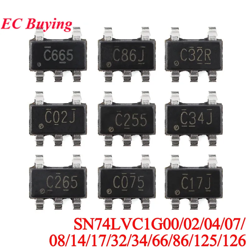 50Pcs/lot SN74LVC1G SN74LVC1G00/02/04/07/ 08/14/17/32/34/66/86/125/126 DBVR SN74LVC1G08DBVR SN74LVC1G66DBVR SOT-23-5 IC Chip