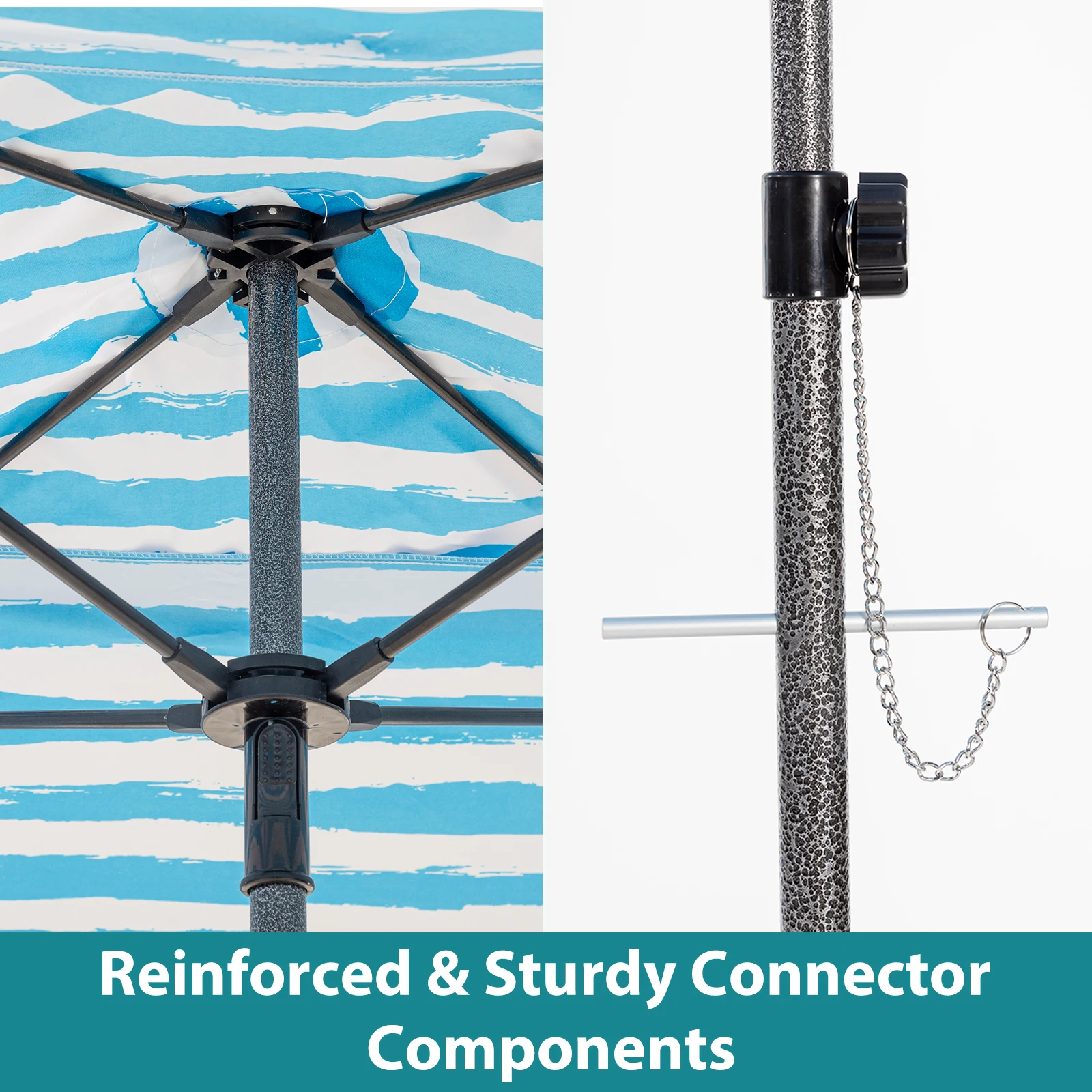 Open canopy allowing airflow on the beach
