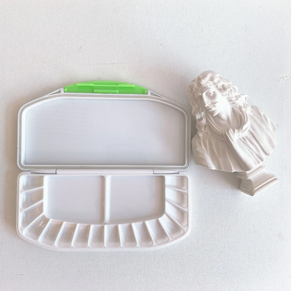 Easy Clean 16-Well Watercolor Palette Leak-proof Artist Grade Folding Paint Box Lightweight Drawing Tool Studio Use