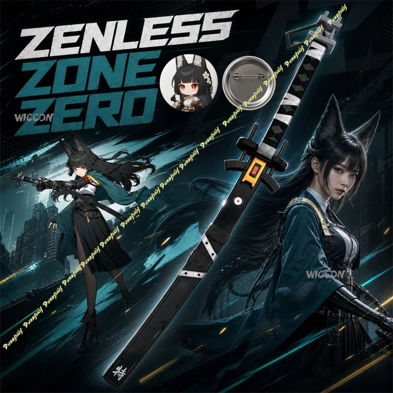 Zenless Zone Zero Hoshimi Miyabi Cosplay Samurai Katana Prop Handheld Cos Sword for Anime Expo & Halloween Party