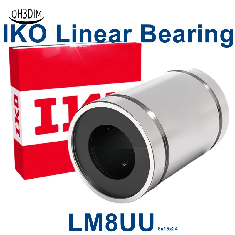 IKO Linear Bearing LM8UU 8X15X24mm For Reprap Anet A8 Prusa I3 MK3S 3D Printer for long shaft Voron V6 Hotend Dragon Hotend