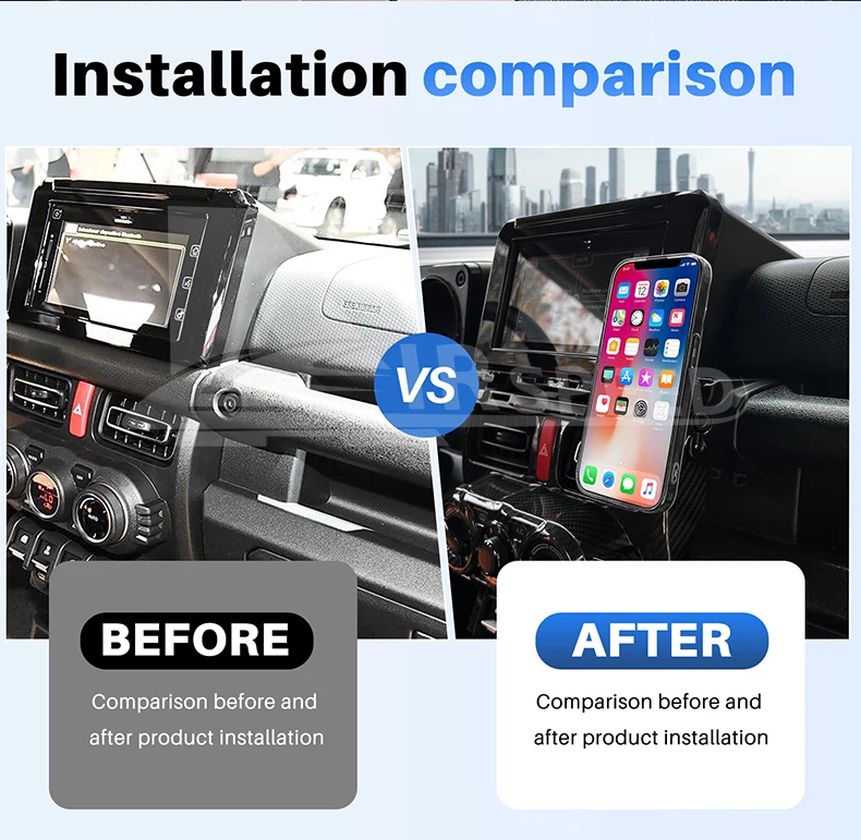 Auto-Handyhalterung für Suzuki Jimny JB64 JB74 2019 2020 2021 2022 2023 2024 2025 Halterung mit Schwerkraft-GPS-Ständer und Magnet – Detail 9