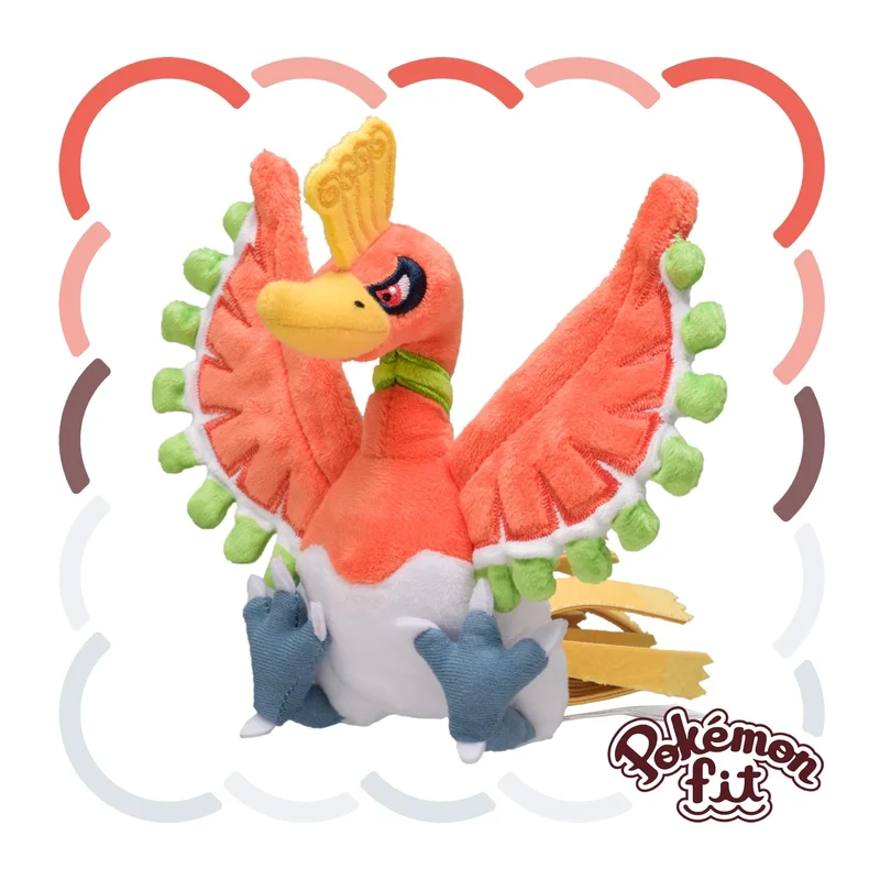 Genuine Pokemon Center Pokemon Fit Plush Toy Ho‑Oh Lugia Entei Suicune Raikou Soft Stuffed Doll Johto Legendary Collectible Gift