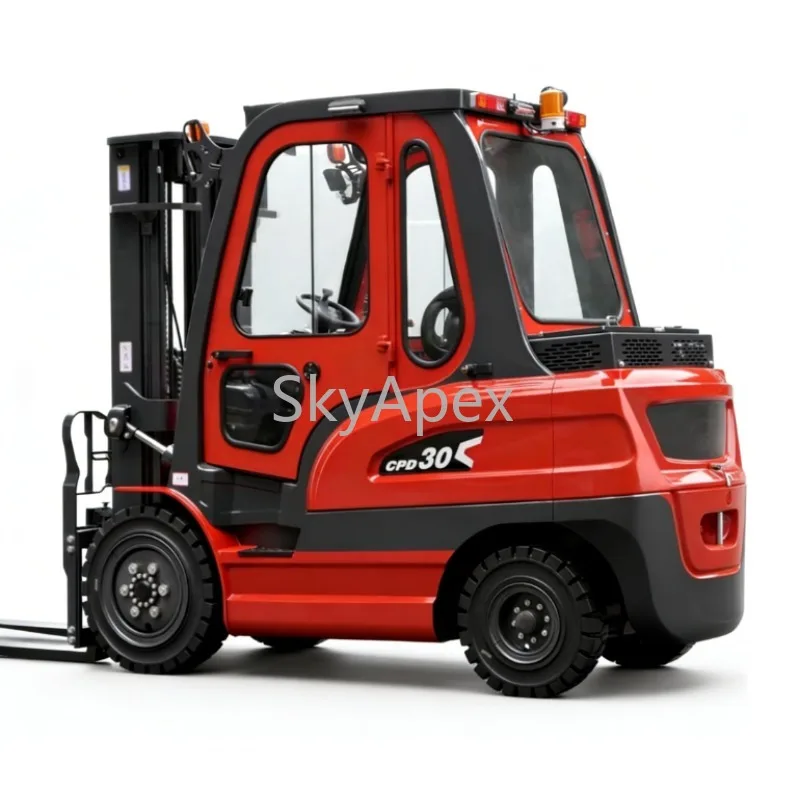 3-Ton Lead-Acid Battery Warehouse Forklift Factory Price with Operator Cabin Stable Performance  for Indoor Storage Rack Ops Pro