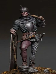 Assembly Unpainted  Scale 1/24 75mm  European Crossbowman 75mm   Historical toy Resin Model Miniature Kit