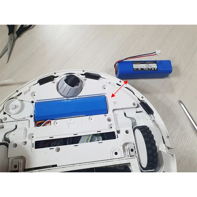 Imagem -06 - Bateria de Substituição para Robot Aspirador 12800mah Acessórios Peças Xiaomi Lydst r1 Roidmi Eve Plus Viomi s9