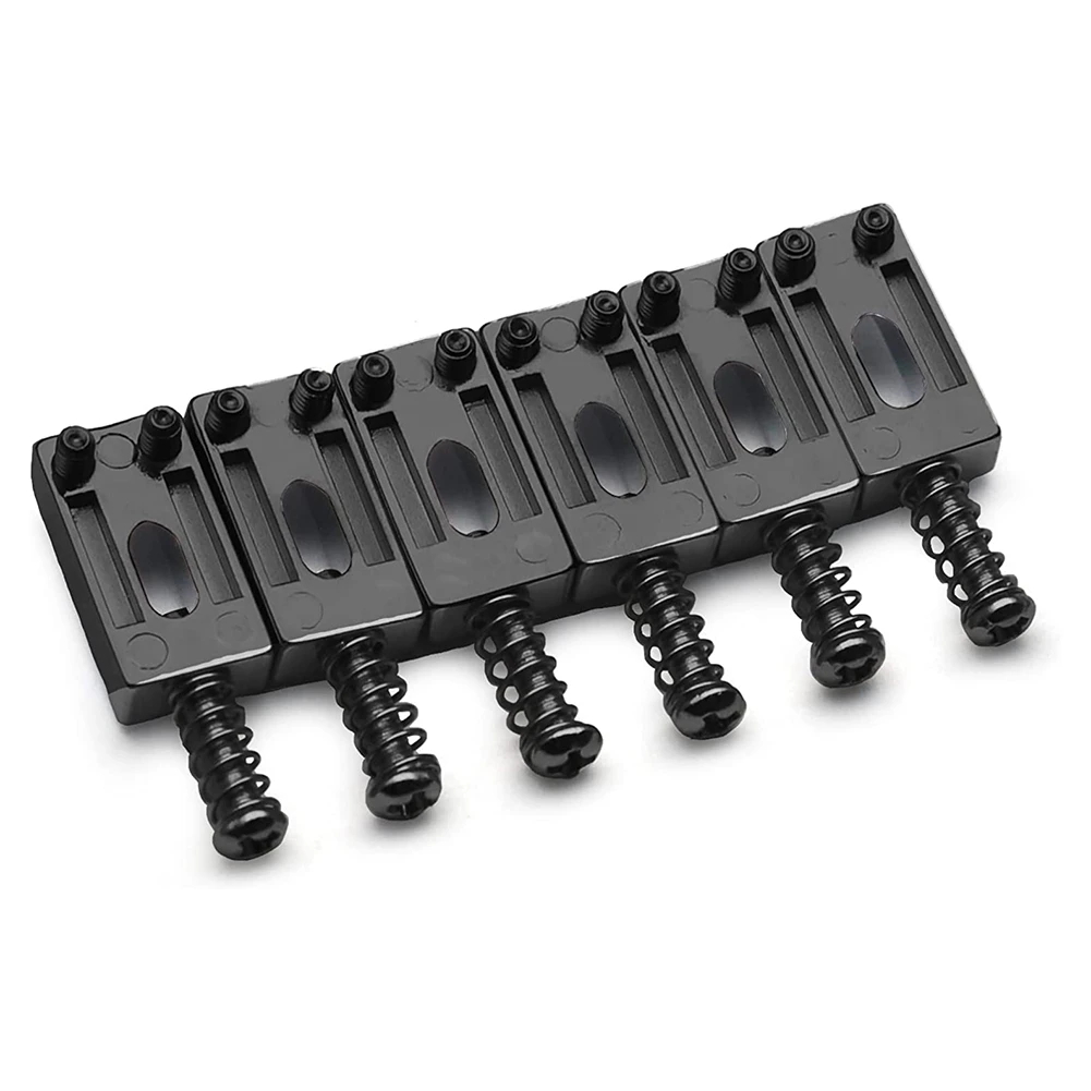 10.5mm Guitar Tremolo Bridge Saddles for Fender Stratocaster Strat Telecaster Tele Electric Guitar Accessories,Black