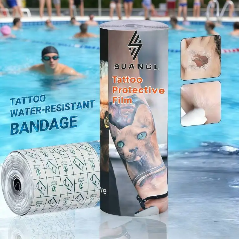 

Tattoo Waterproof Bandage Roll Polyurethane Transparent Film Dressing for Tattoo Aftercare Swimming Sticker Adhesive Patch