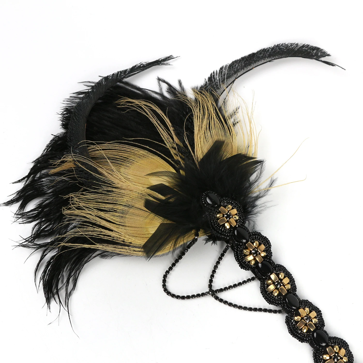 Art Deco Women 1920s Vintage Bridal Headpiece Costume Hair Accessories Flapper Great Gatsby Leaf Medallion Pearl Headband view 6
