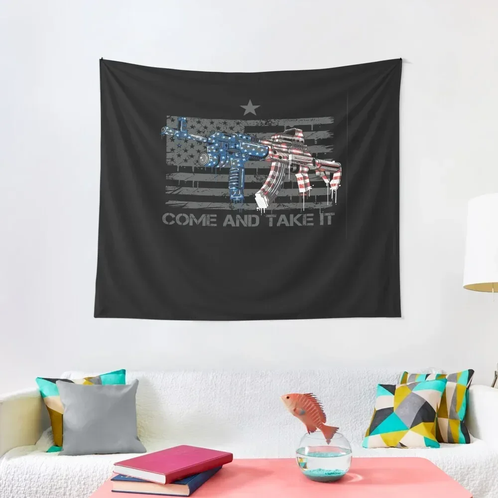 

Come And Take It USA Flag Texas Vintage Freedom America Tapestry Funny Decoration Wall Cute Room Things Tapestry
