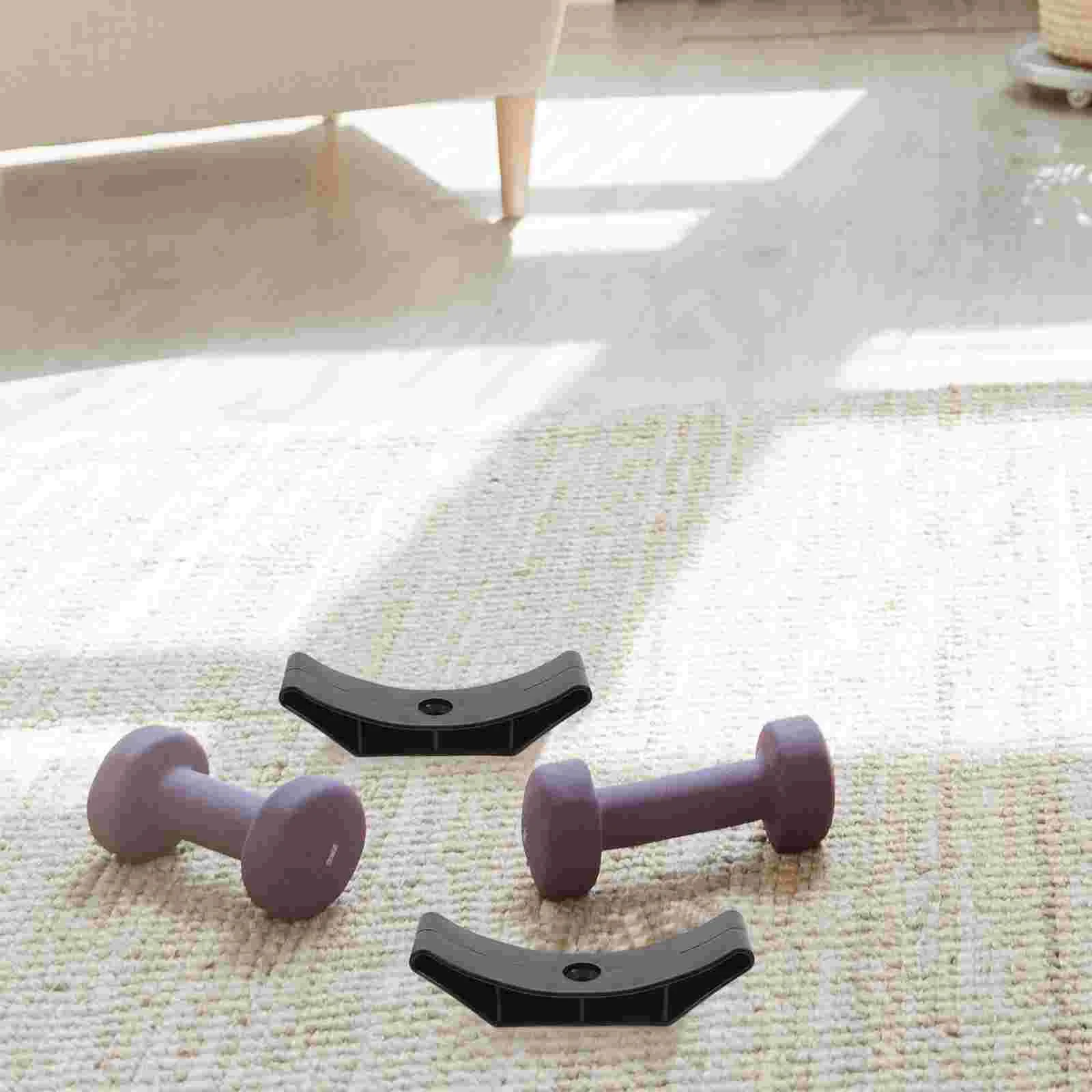 6 Pcs Dumbbell Rest Adjustable Stand Saddle Rack Dumbbells Display Hand Weight Gym Stands for Floor Protection Small