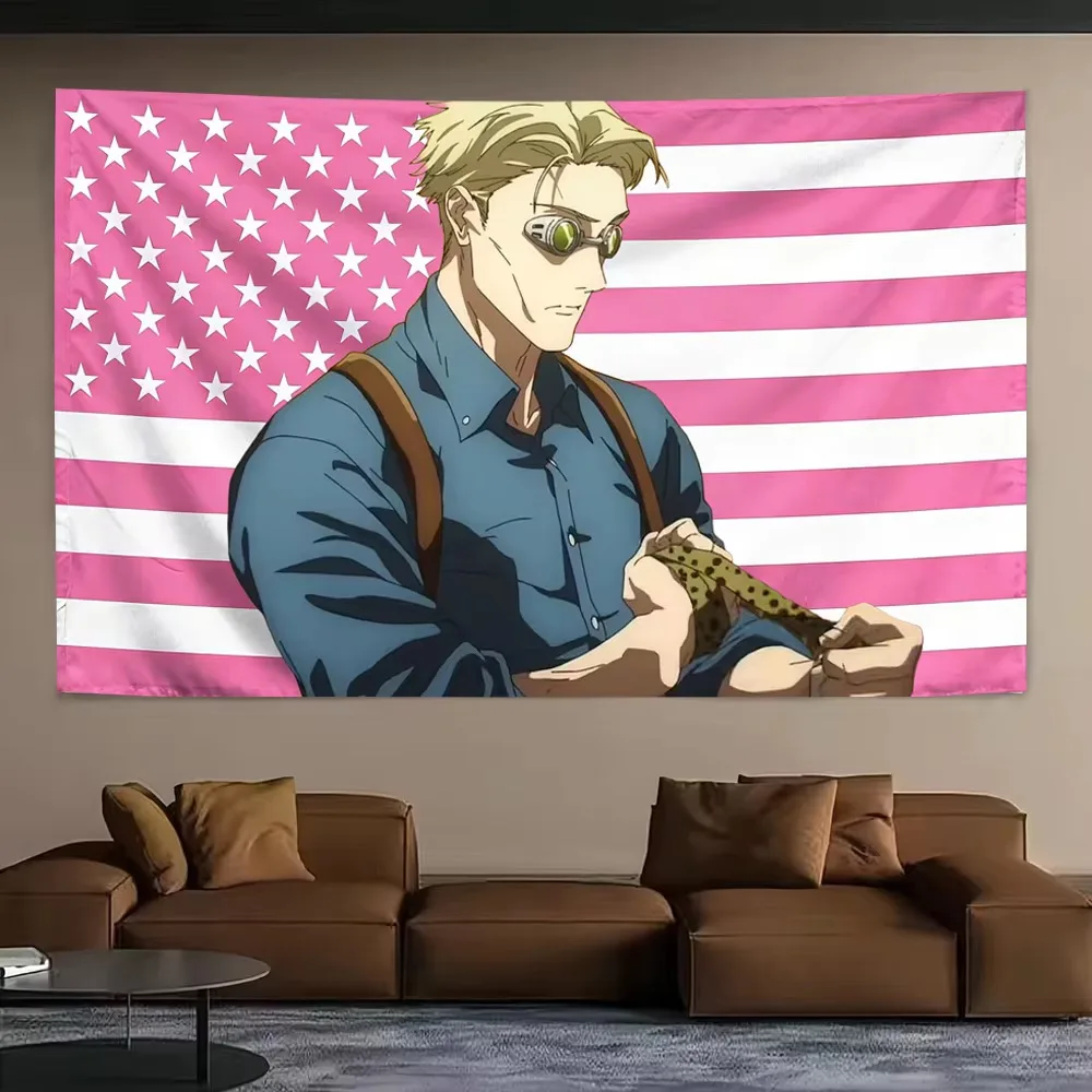 Jujutsu Kaisen Nanami Kento Fan Flag Tapestry, Aesthetic Wall Hanging Banner for Bedroom Dorm Room Background Decor Gift