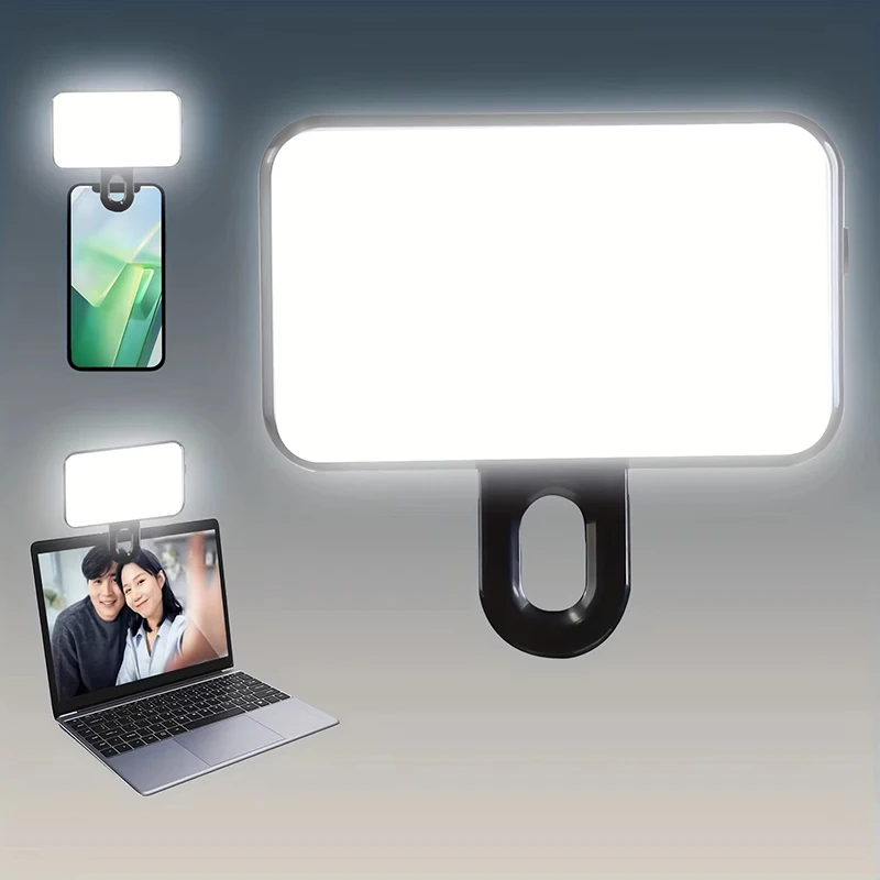 

LED Pocket Fill Light Mini Clip On Rechargeable Video Light For Mobile Phone iPad Laptop Vlog Selfie Live Broadcast Photography