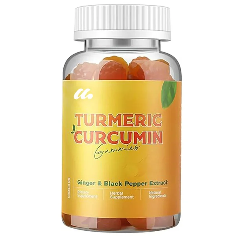 Turmeric Curcumin Soft Candy Contains Black Pepper, Turmeric and Ginger Supplements, Sugar Free Turmeric Ginger Soft Candy