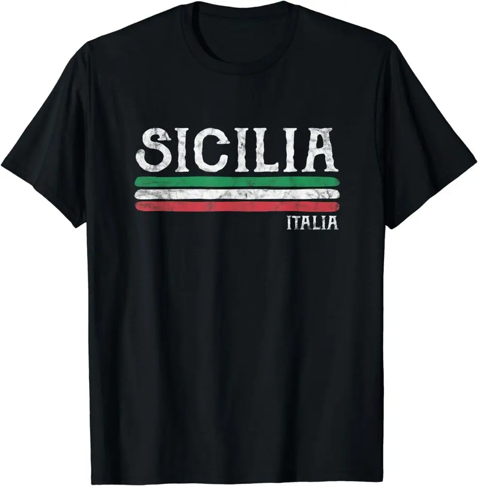 Vintage Sicilia Italy Italia Souvenir Italian Sicily T-Shirt Anime Graphic T-shirts For Men Clothing Women Short Sleeve Tees