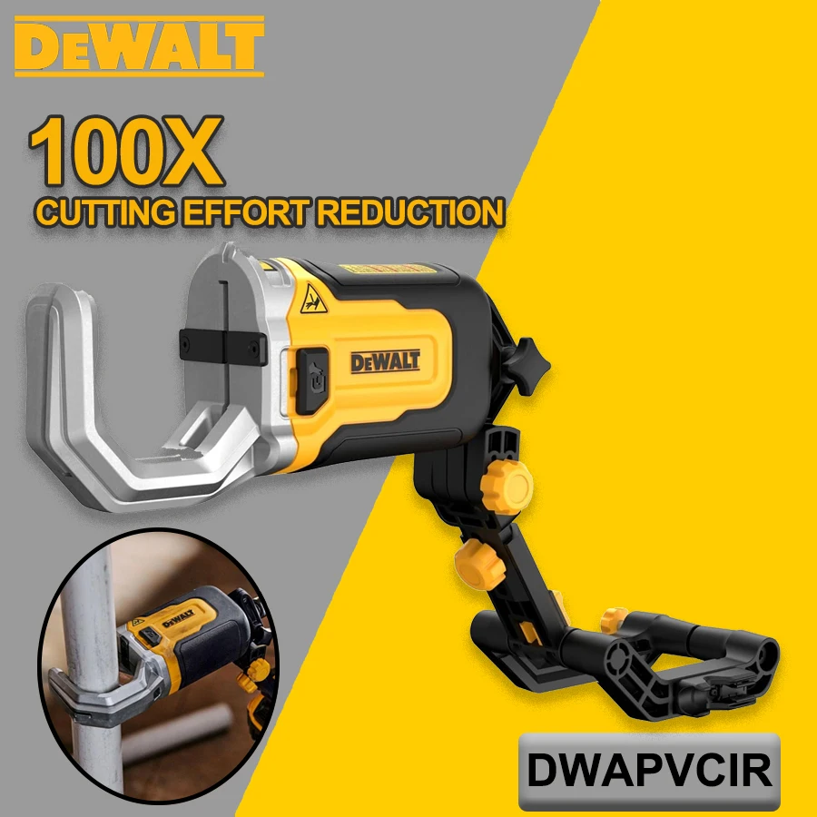 DEWALT PVC/PEX Cutter Attachment 6X Faster Cuts Cutter with Brace Bracket Impact Driver Accessories DWAPVCIR