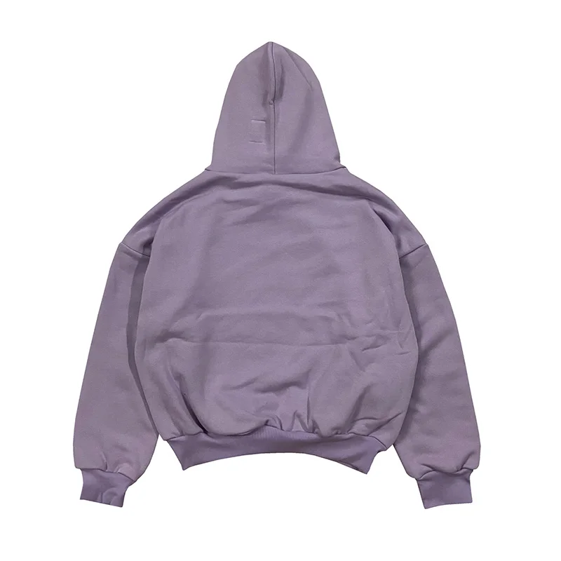 Kanye West Hoodie Purple Heavyweight Cotton Double-Layer Fall Winter American Couple Hoodie Men Women