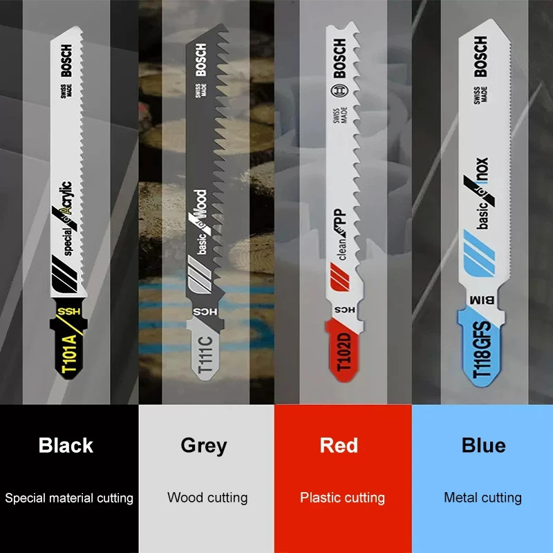 AcePwer Jigsaw Blade Straight Cutting Tools Jig Saw Blade Metal Steel Wood Assorted Saw Blades Woodworking Tool Curved Saw Blade