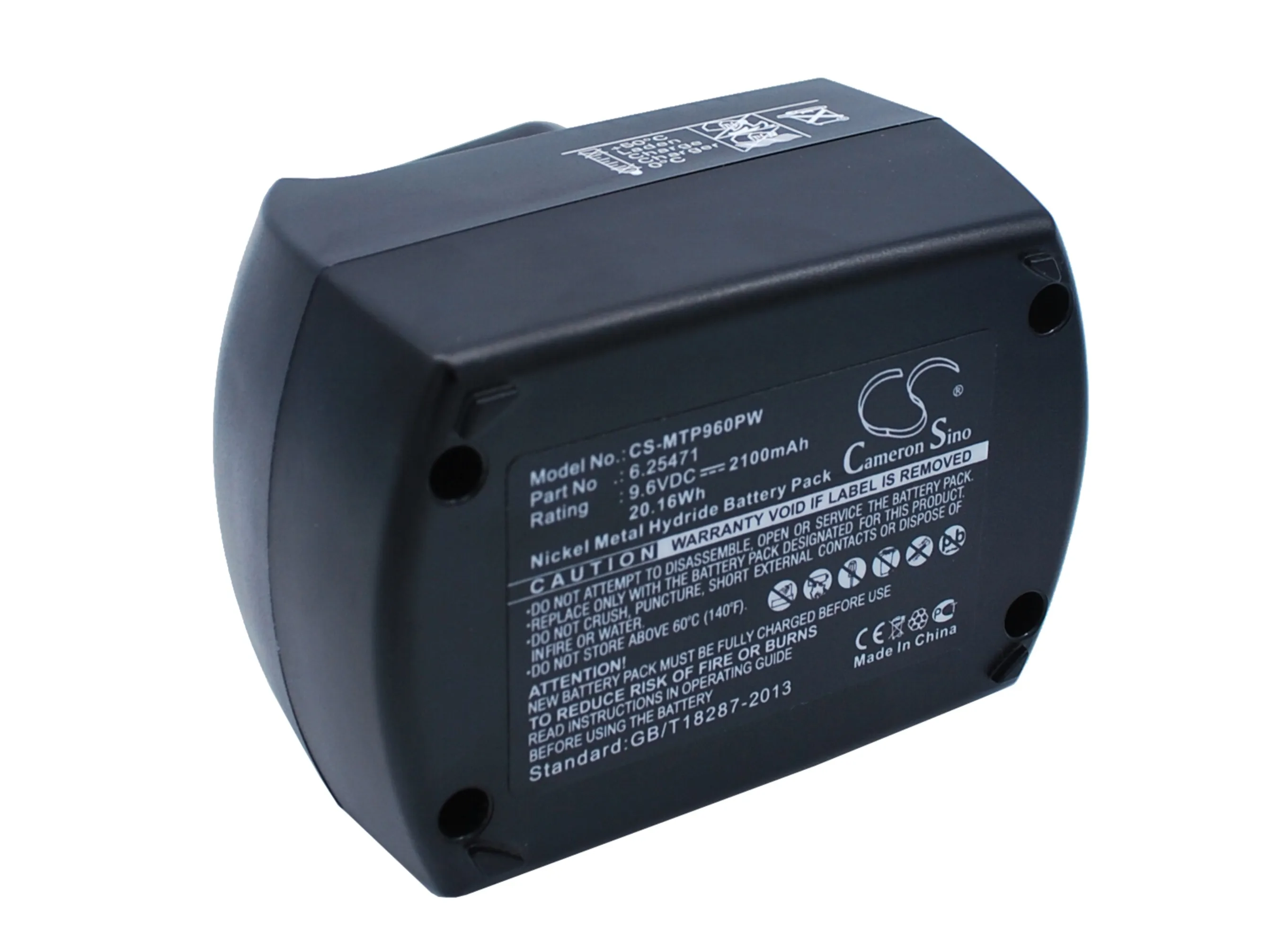 CS Replacement Battery for Metabo BS 9.6,BS9.6,BSP9.6,BSZ9.6,BSZ9.6 Air cooled,BSZ9.6IM Plus,BZ9 PN:6.25471 2100mAh / 20.16Wh