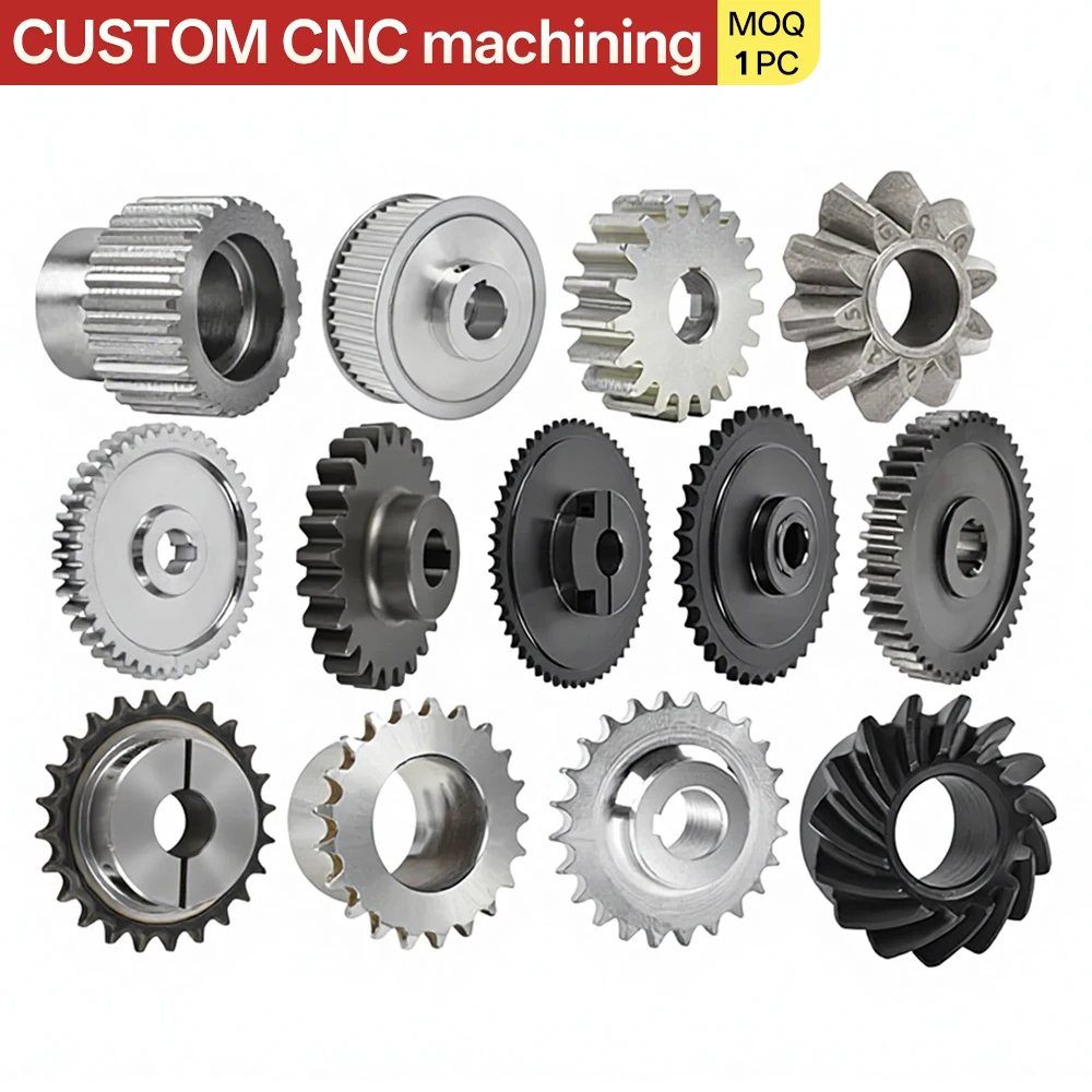 Custom  Bulk OEM ODM CNC milling  High Precision Machine Tool Lathe Gears Metal Mechanical Transmission Components