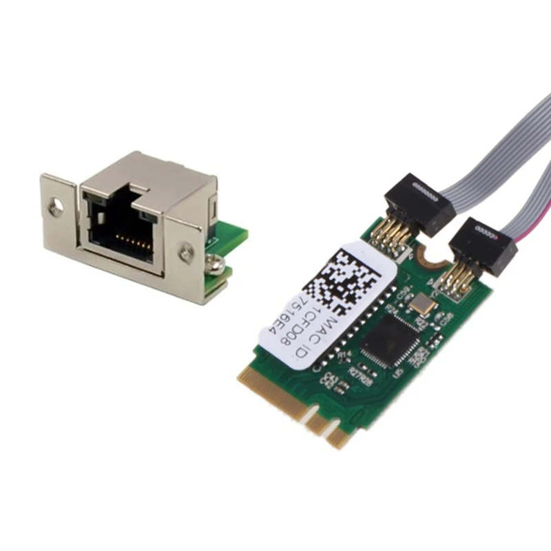 M.2 A+E KEY 2.5G Ethernet LAN Card RTL8125B Industrial Control Network Card PCI Expansion Network Adapter