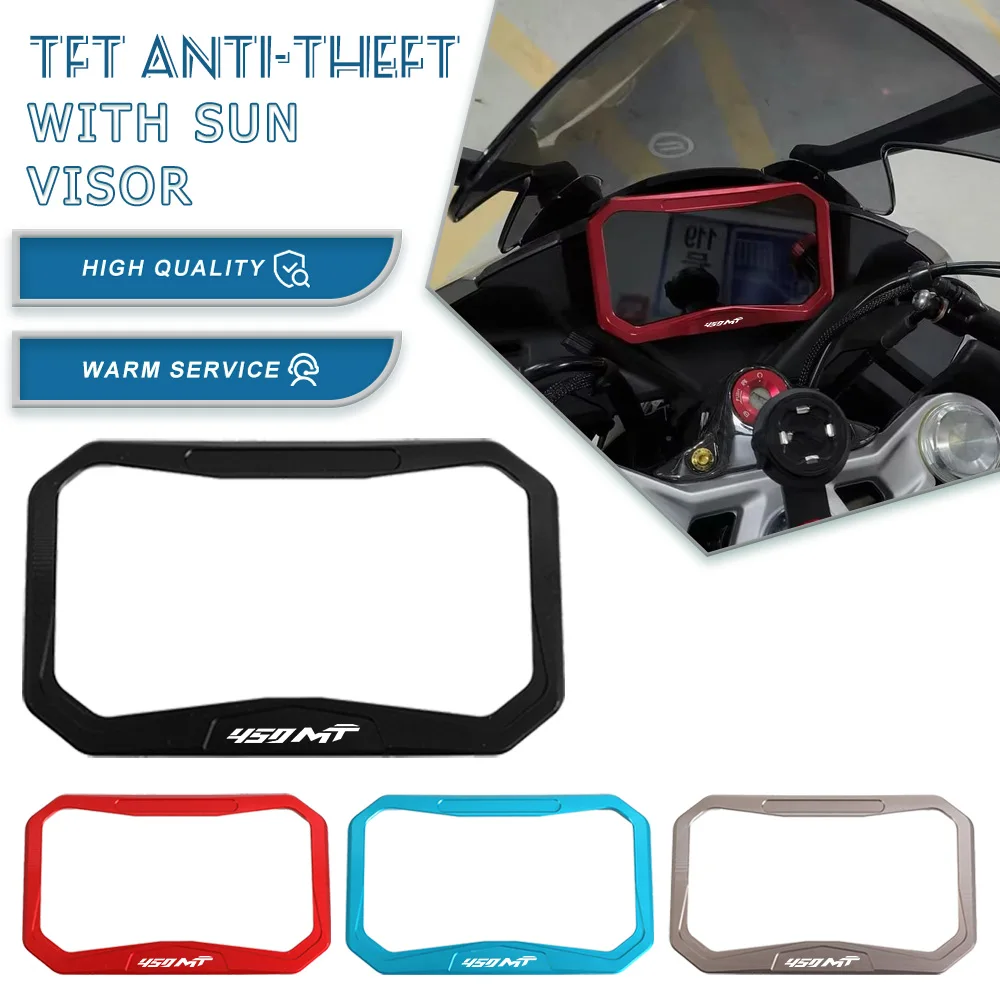 

450MT Motorcycle Aluminium TFT Anti Theft Screen Protection Meter Frame Cover For CFMOTO CF MOTO MT450 450 MT 450 CF450MT 2024
