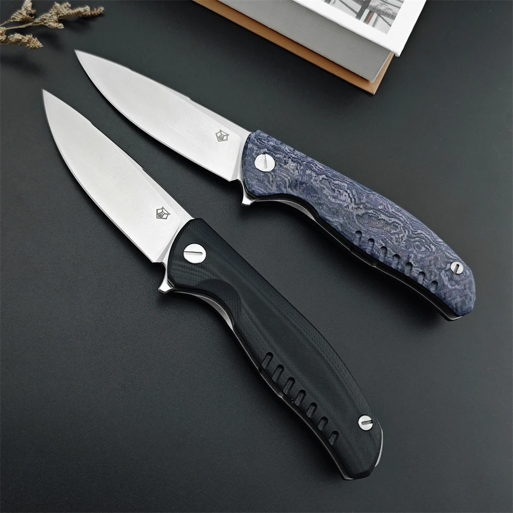 High Quality Shiro Pocket Flipper Folding Knife D2 Blade G10 Handles Outdoor Sharp Tactical Knives Hunting Camping EDC Multitool