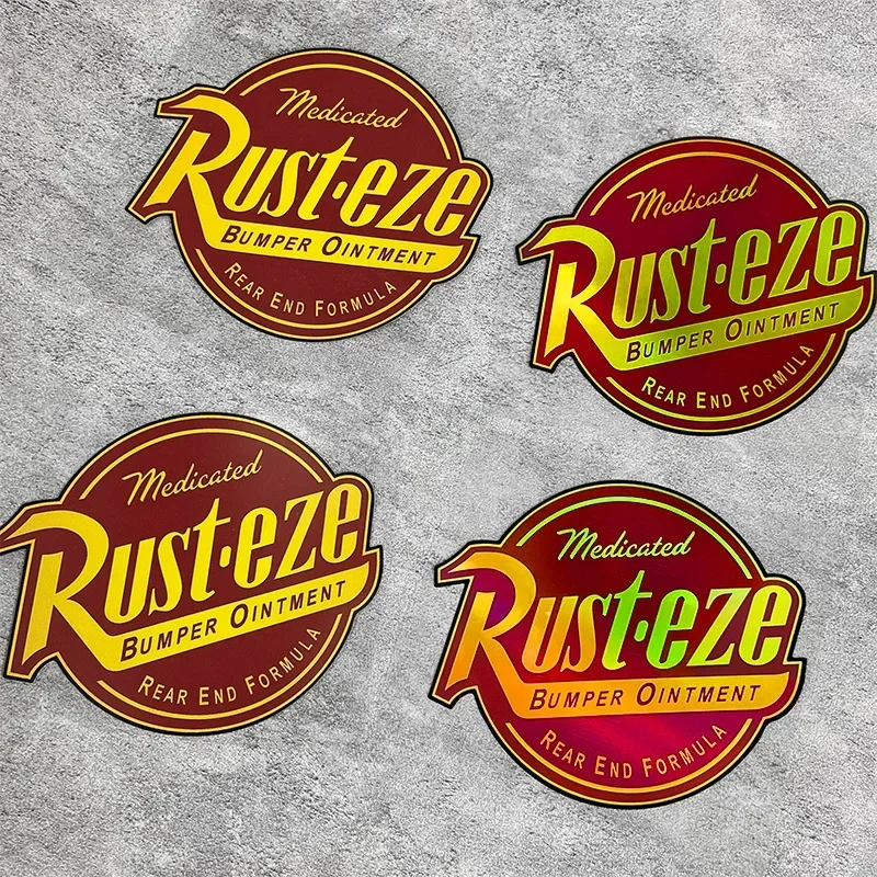 4PCS Rust-eze Motorcycle Stickers Waterproof for Motorbike Fuel Tank Electric Scooter Racing Style Refit Decoration Vinyl Decls