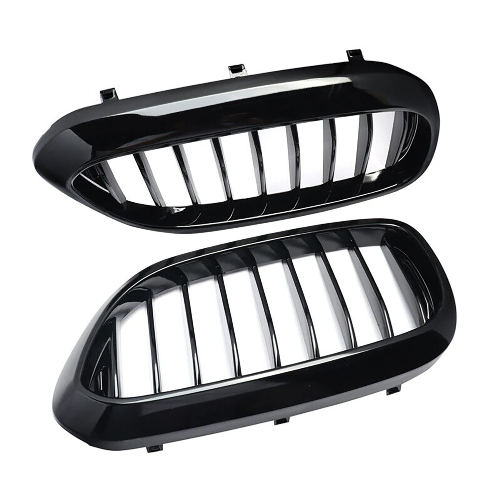 2Pcs Front Grille Single Slat Kidney Grill Guards Front Bumper Ventilation Grille Insert Compatible for 2017-2020 5 Series G30