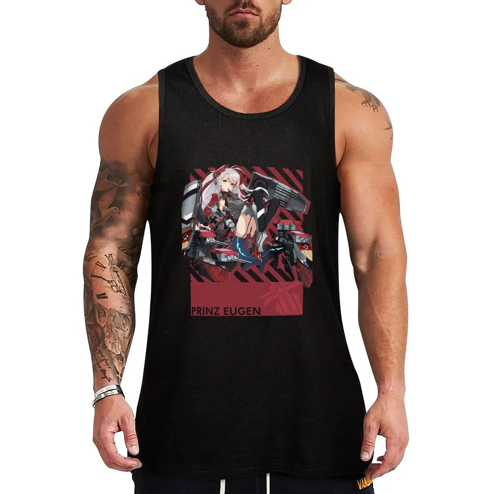 

Prinz Eugen - Azur Lane - Typography 5 Essential . Tank Top Casual Soft Tank Top Loose Sleeveless Everyday Shirt