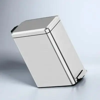 

10-литровое мусорное ведро из нержавеющей стали с педалью - контейнер для отходов без использования рук, прочный и легко моющийся контейнер для кухни, дома и офиса